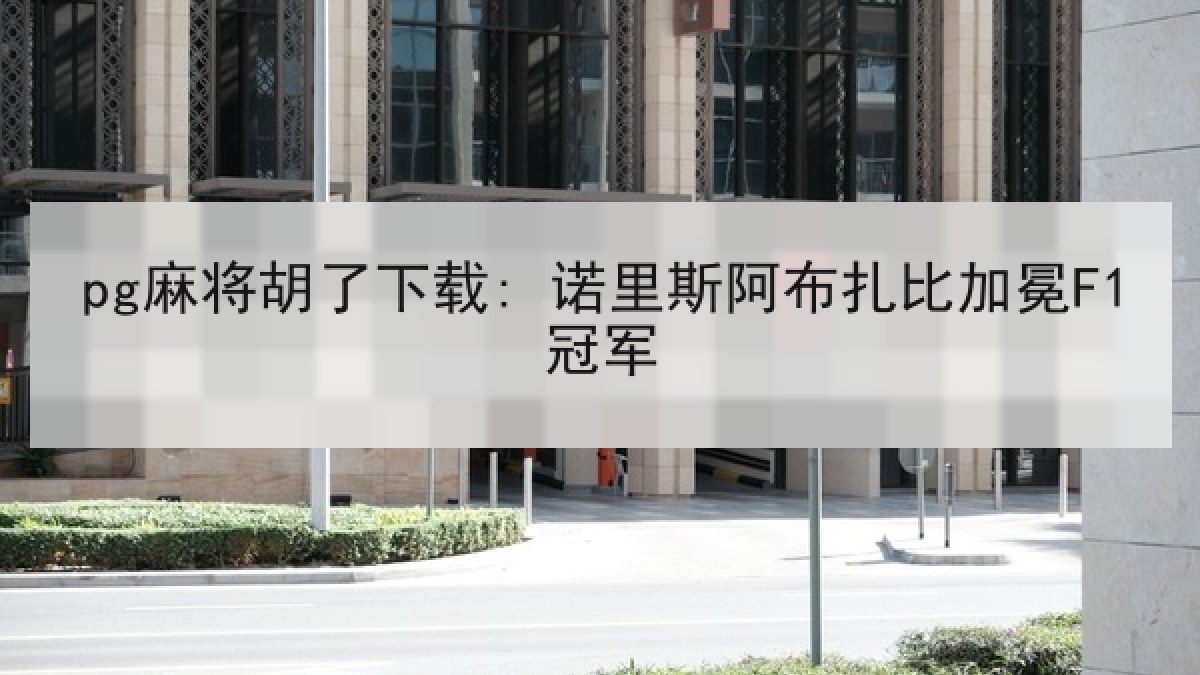 pg麻将胡了下载: 诺里斯阿布扎比加冕F1冠军
